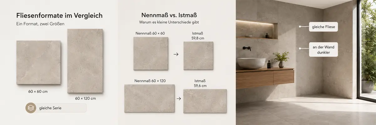 Warum sich Fliesen in Farbe und Format unterscheiden können.